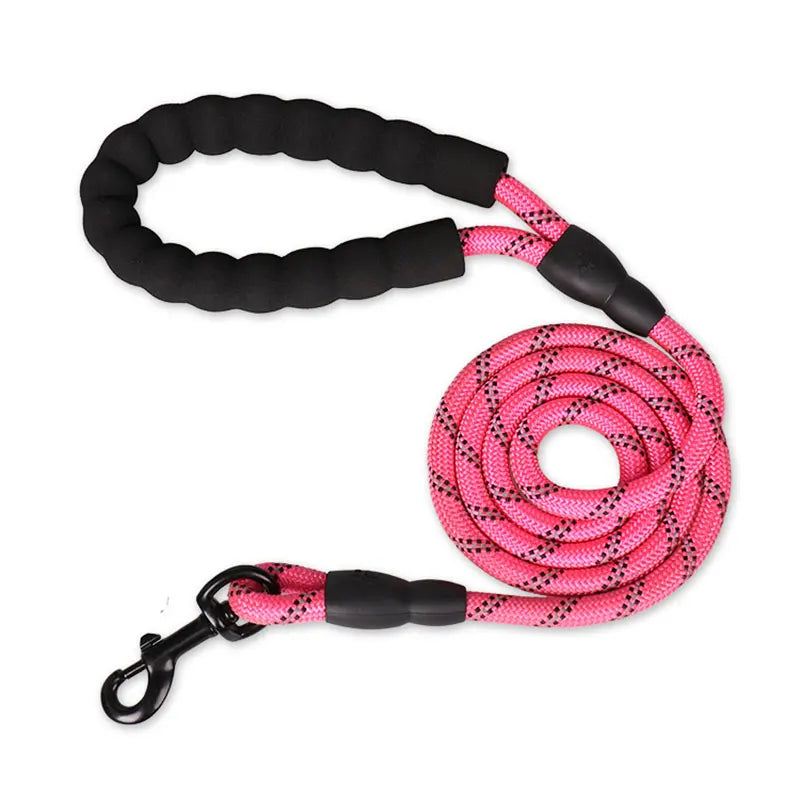 Reflective Dog Leash 150/200/300cm โ Strong Nylon Pet Leash with Quick Release for Small & Large Dogs