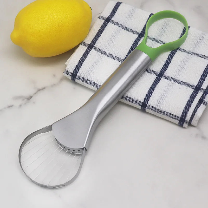 2-in-1 Avocado Slicer & Peeler – Stainless Steel Avocado Cutter & Fruit Slicing Tool