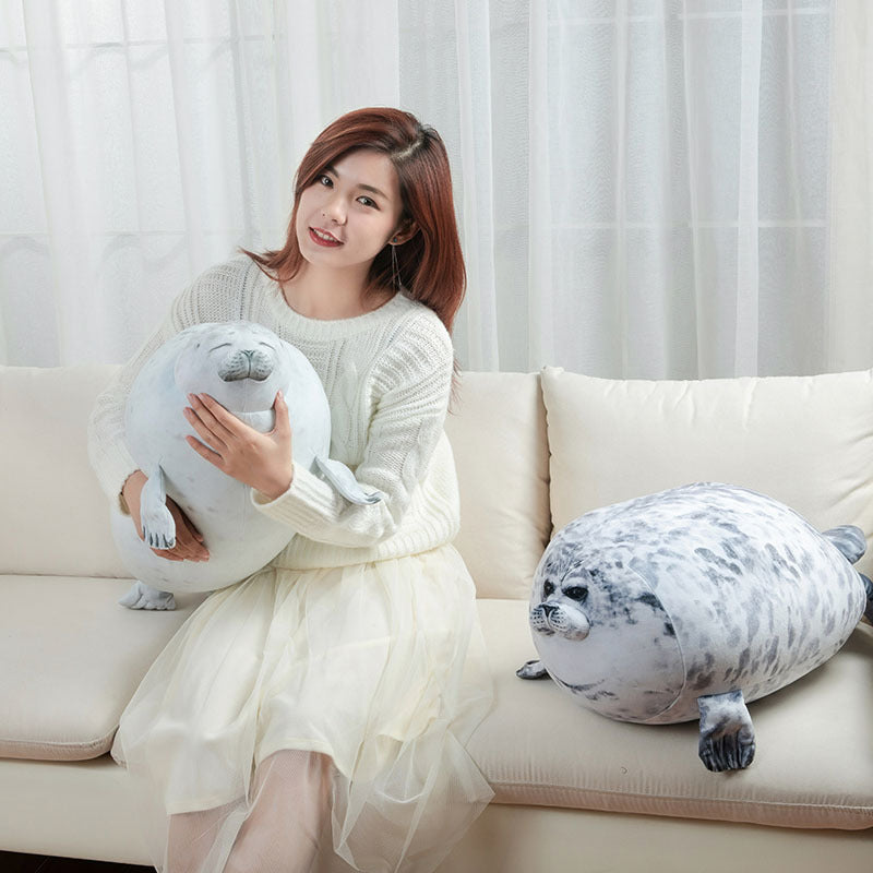 Cute Seal Plush Pillow – Soft Kawaii Sea Lion Toy for Kids & Gifts