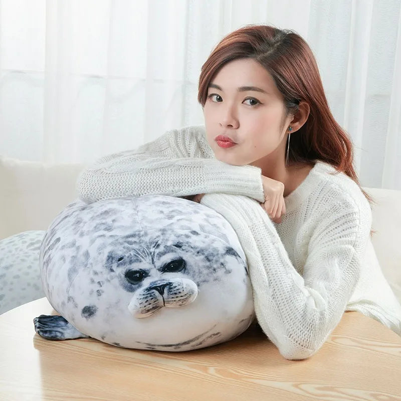 Cute Seal Plush Pillow – Soft Kawaii Sea Lion Toy for Kids & Gifts