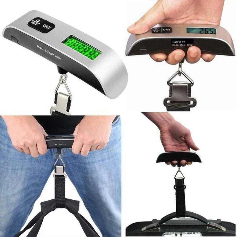 Portable Digital Luggage Scale – 50kg Travel Weight Checker with LCD Display