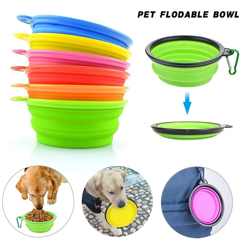 Portable Collapsible Pet Bowl – Silicone Travel Food & Water Bowl for Dogs & Cats