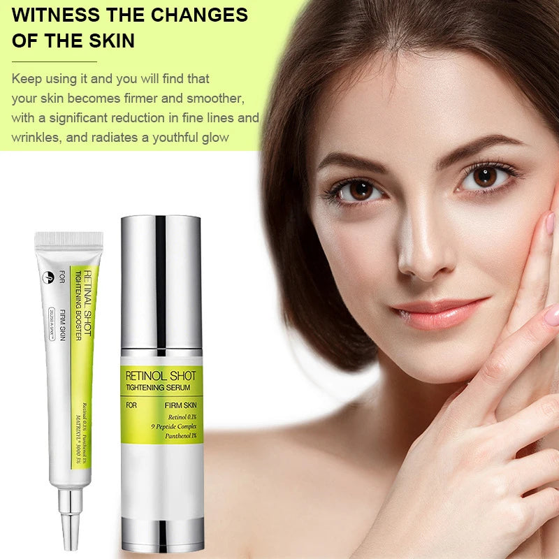 Retinol Face & Eye Care Set – Firming Serum & Eye Cream for Hydration & Smoother Skin