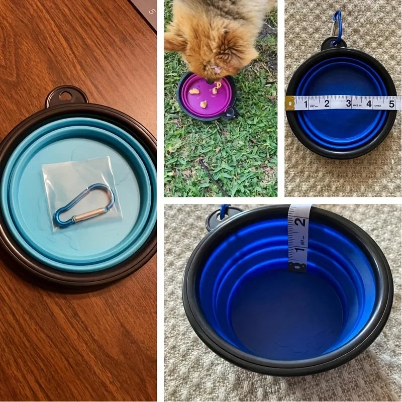 Portable Collapsible Pet Bowl – Silicone Travel Food & Water Bowl for Dogs & Cats