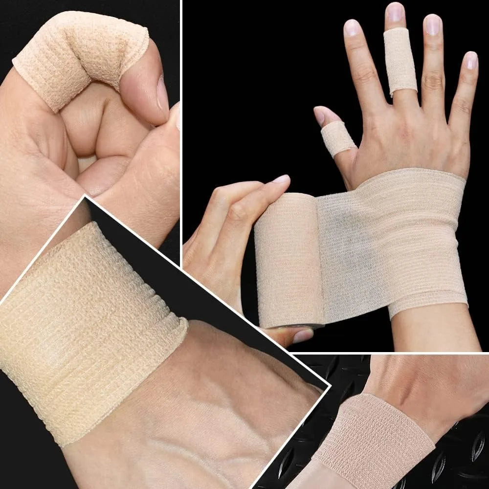 Self-Adhesive Elastic Bandage Wrap (10/12pcs) – Pet & Sport First Aid Tape for Dogs, Cats, Ankle & Joint Support