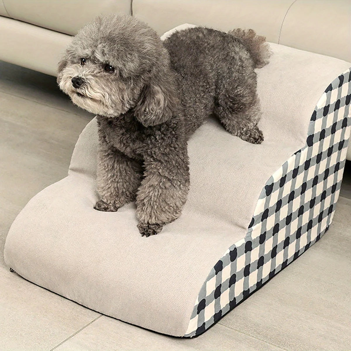 Dog Stairs & Ramp – High Density Foam Pet Steps for Bed & Sofa, Non-Slip Ladder for Small & Senior Dogs
