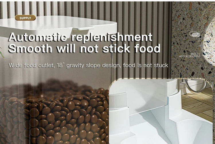 Automatic Cat Feeder & Water Dispenser – Gravity-Based Dual Food & Water Station for Pets