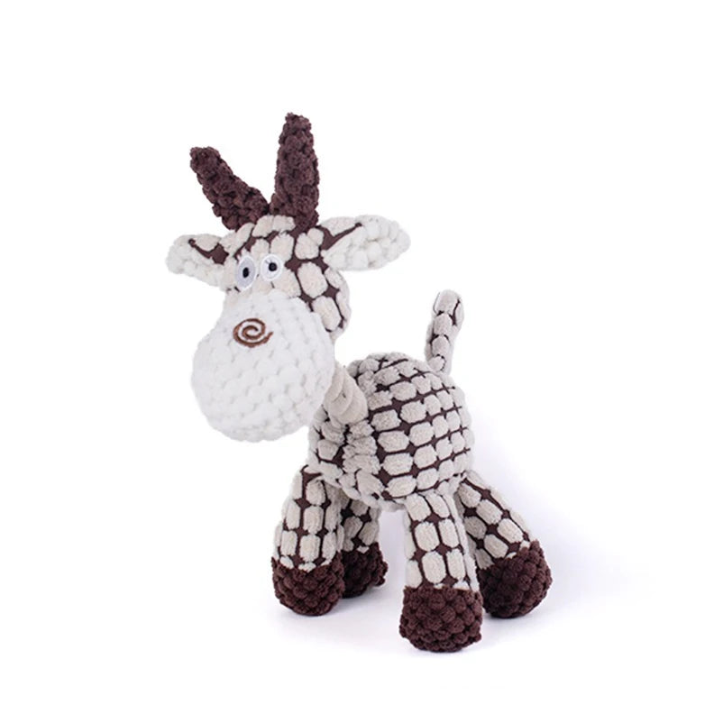 Interactive Plush Donkey Dog Toy with Sound | Cotton Rope Bite Training Pet Toy for Dogs & Cats | Durable Chew & Play Toy