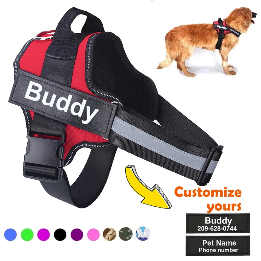 No-Pull Reflective Dog Harness – Adjustable & Breathable for All Dog Sizes