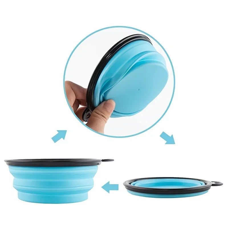 Portable Collapsible Pet Bowl – Silicone Travel Food & Water Bowl for Dogs & Cats