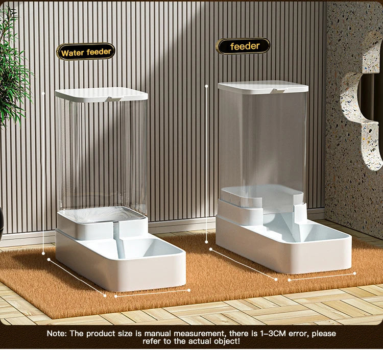 Automatic Cat Feeder & Water Dispenser – Gravity-Based Dual Food & Water Station for Pets