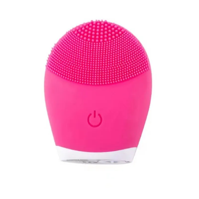 Electric Silicone Facial Cleansing Brush – Vibration Skincare Tool (Battery Powered)