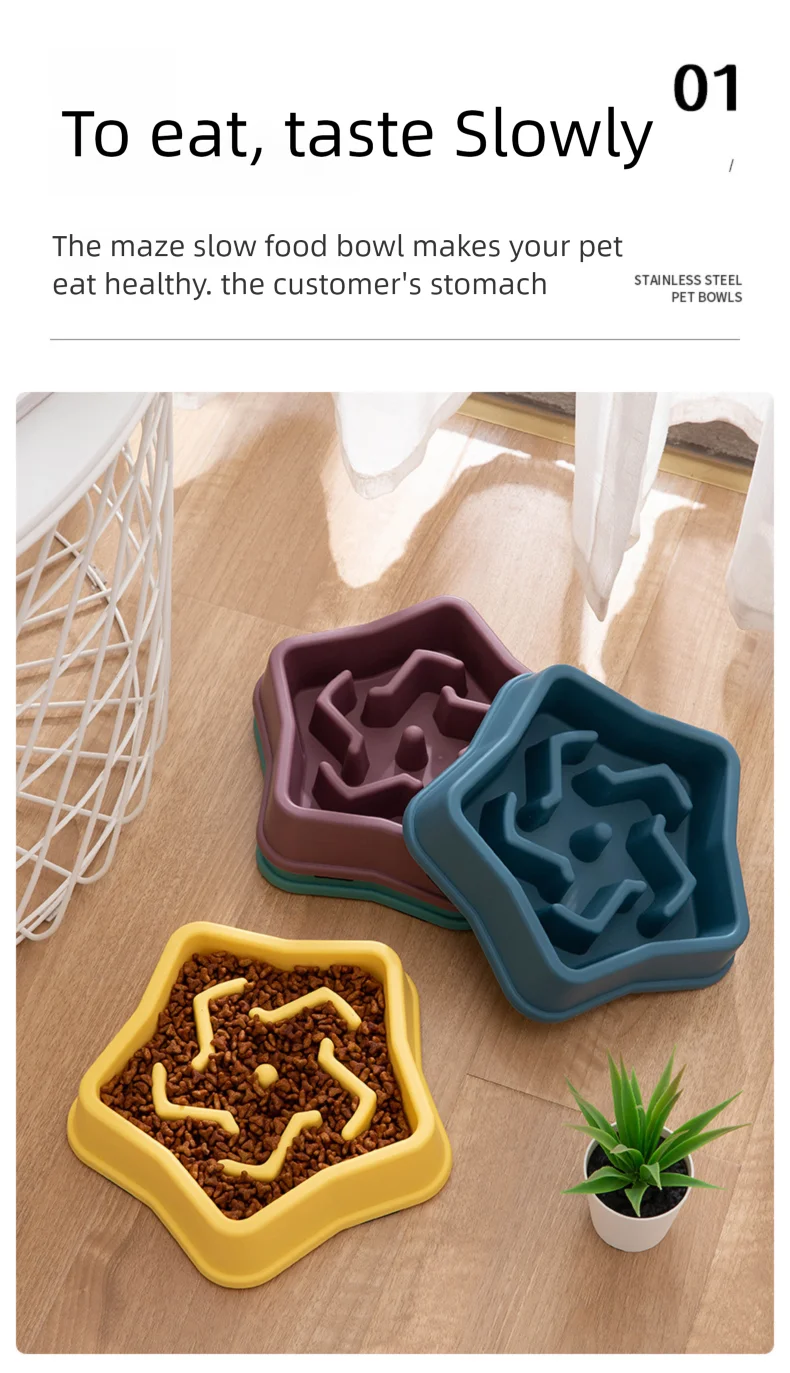 Slow Feeder Dog Bowl – Anti-Choking Cloud Design Bowl for Healthy Eating & Digestion