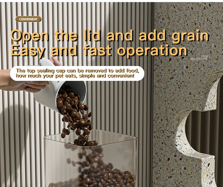 Automatic Cat Feeder & Water Dispenser – Gravity-Based Dual Food & Water Station for Pets