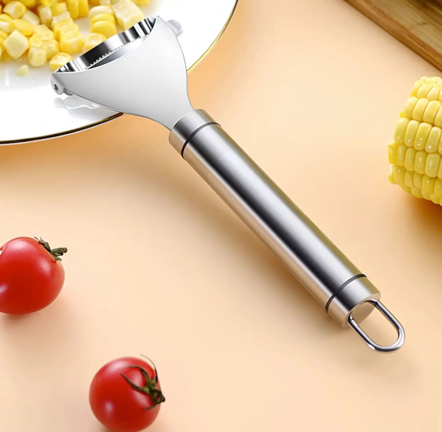Stainless Steel Corn Peeler & Stripper – Easy Corn Kernel Remover Tool (1–2 Pack Kitchen Gadget)