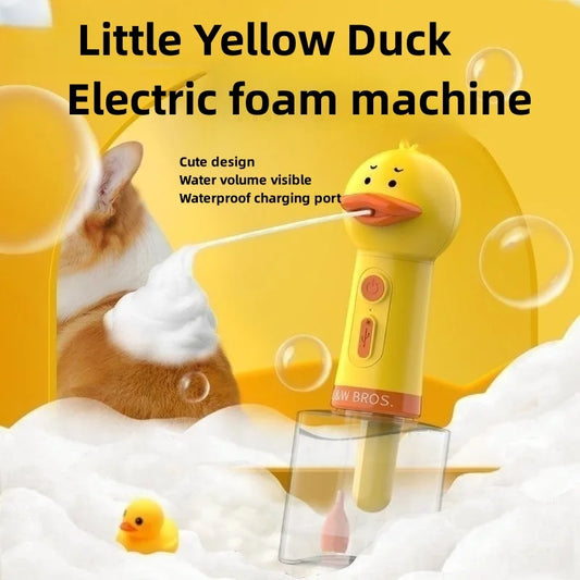 Automatic Pet Foam Dispenser – USB Rechargeable Dog & Cat Bathing Soap Machine (Duck Design)