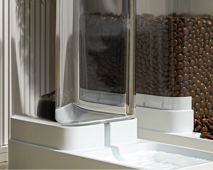 Automatic Cat Feeder & Water Dispenser – Gravity-Based Dual Food & Water Station for Pets