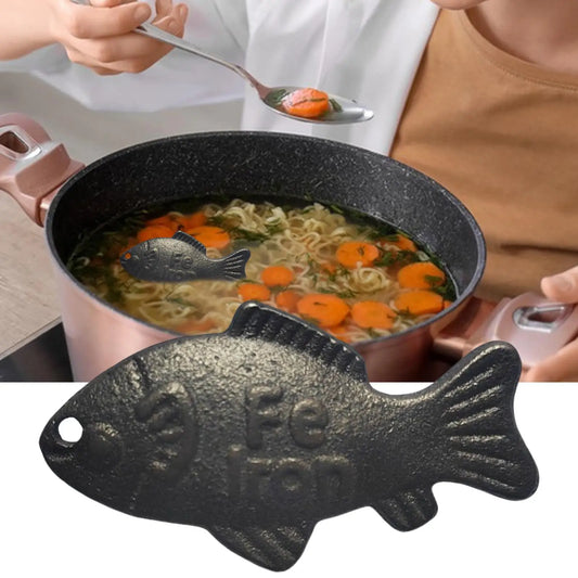 Reusable Iron Fish Cooking Tool – Traditional Kitchen Iron Infuser for Cooking & Stews