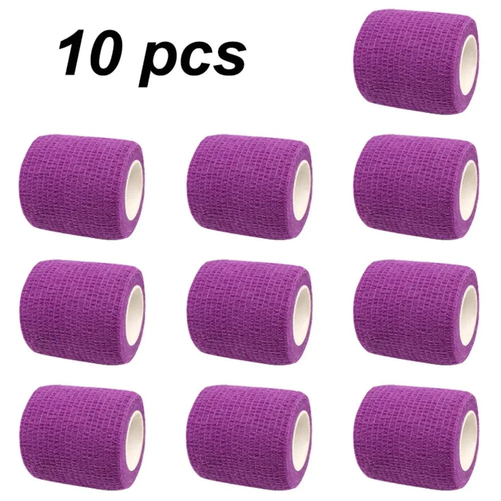 Self-Adhesive Elastic Bandage Wrap (10/12pcs) – Pet & Sport First Aid Tape for Dogs, Cats, Ankle & Joint Support