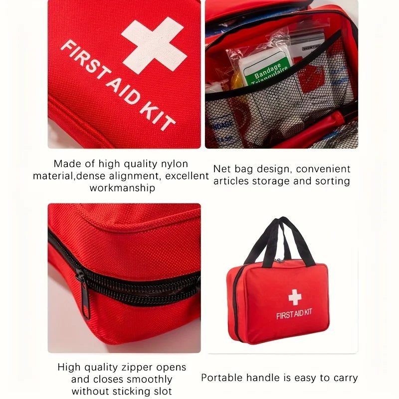 Portable Multi-Purpose First Aid Kit – Small & Large Sizes for Outdoor, Travel, Camping & Emergencies