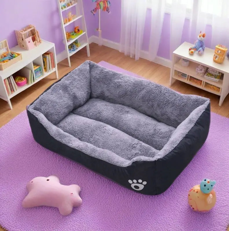 Calming Plush Pet Bed – Deep Sleep Comfort for Dogs & Cats
