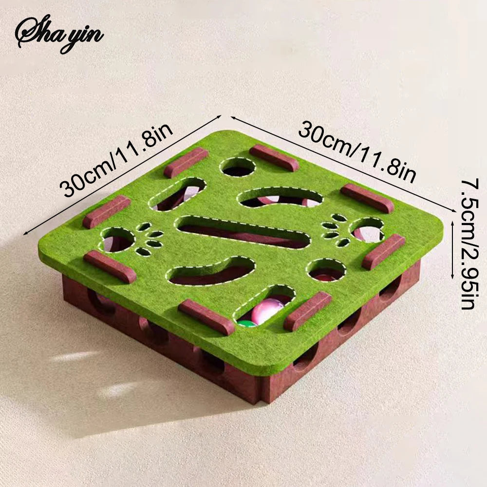 Interactive Cat Puzzle Toy Box – Felt Maze Digging Toy for Cats, Boredom Relief & Mental Stimulation