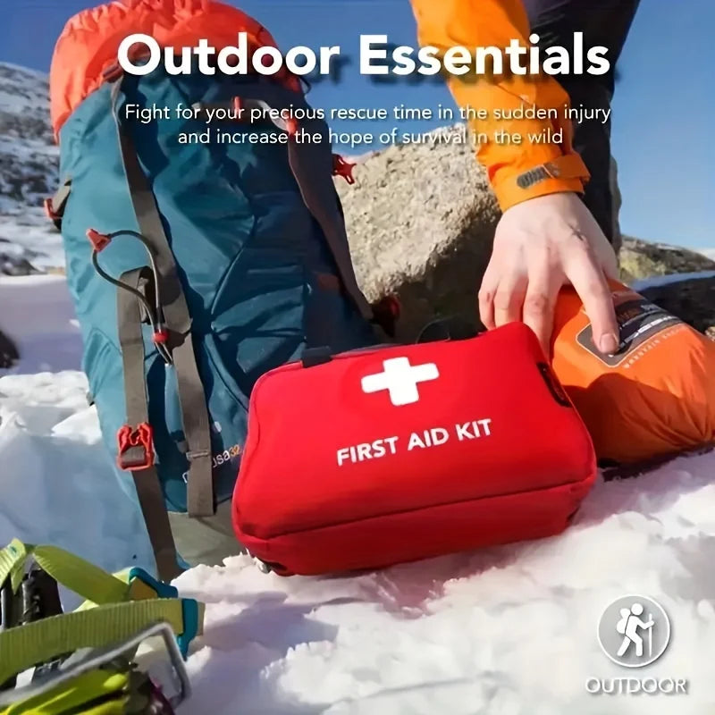 Portable Multi-Purpose First Aid Kit – Small & Large Sizes for Outdoor, Travel, Camping & Emergencies