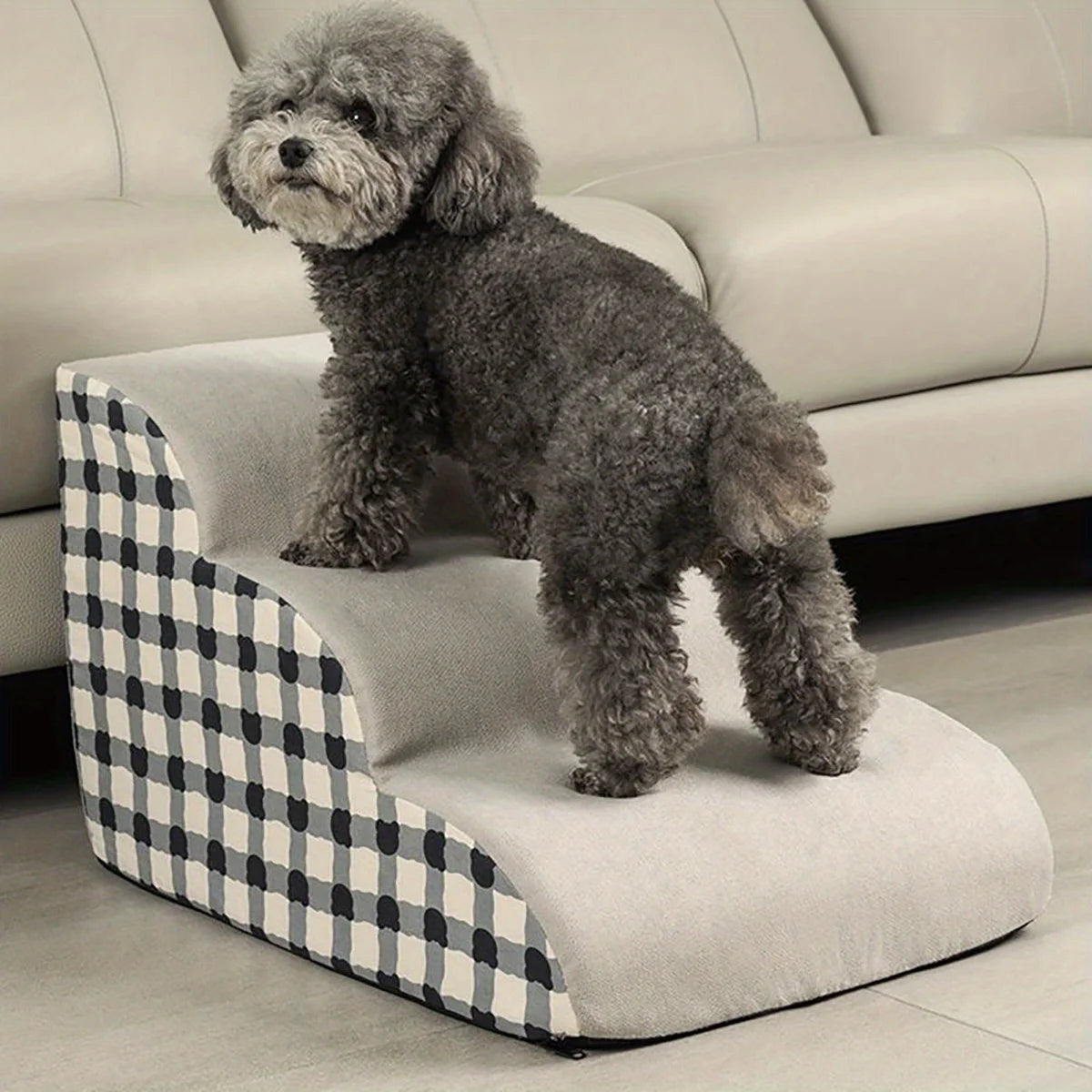 Dog Stairs & Ramp – High Density Foam Pet Steps for Bed & Sofa, Non-Slip Ladder for Small & Senior Dogs