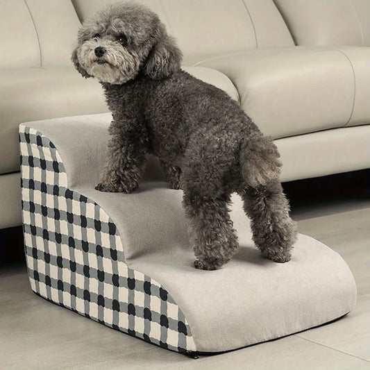 Dog Stairs & Ramp – High Density Foam Pet Steps for Bed & Sofa, Non-Slip Ladder for Small & Senior Dogs