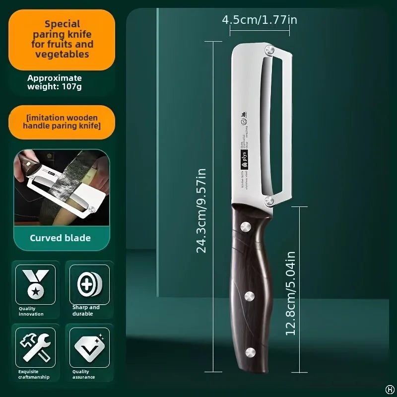 Stainless Steel Vegetable Peeler with Wooden Handle – Durable Fruit & Potato Peeler Tool
