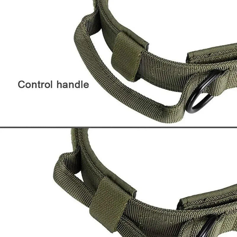 Tactical Dog Collar for Large Dogs – Heavy Duty Adjustable Training Collar with Quick Release Buckle (Medium & Large Breeds)