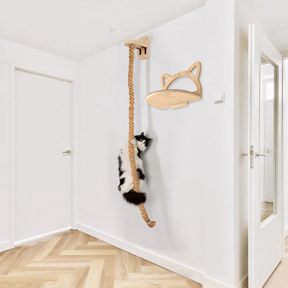 1Piece Cat Tree Cat Climbing Rope for Cat Scratching Claw Grinding tool 150CM- Thick Sisal Rope for Cat Playing and Excising