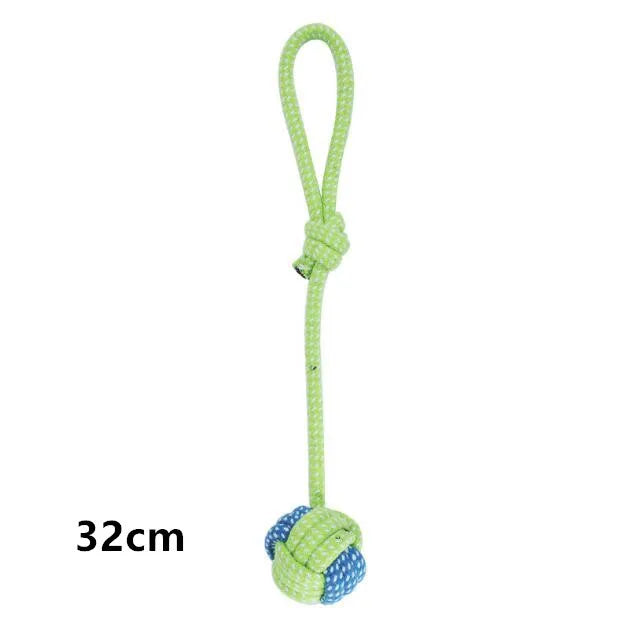 Interactive Cotton Rope Dog Toy – Chew Ball & Teeth Cleaning Toy for Small & Large Dogs
