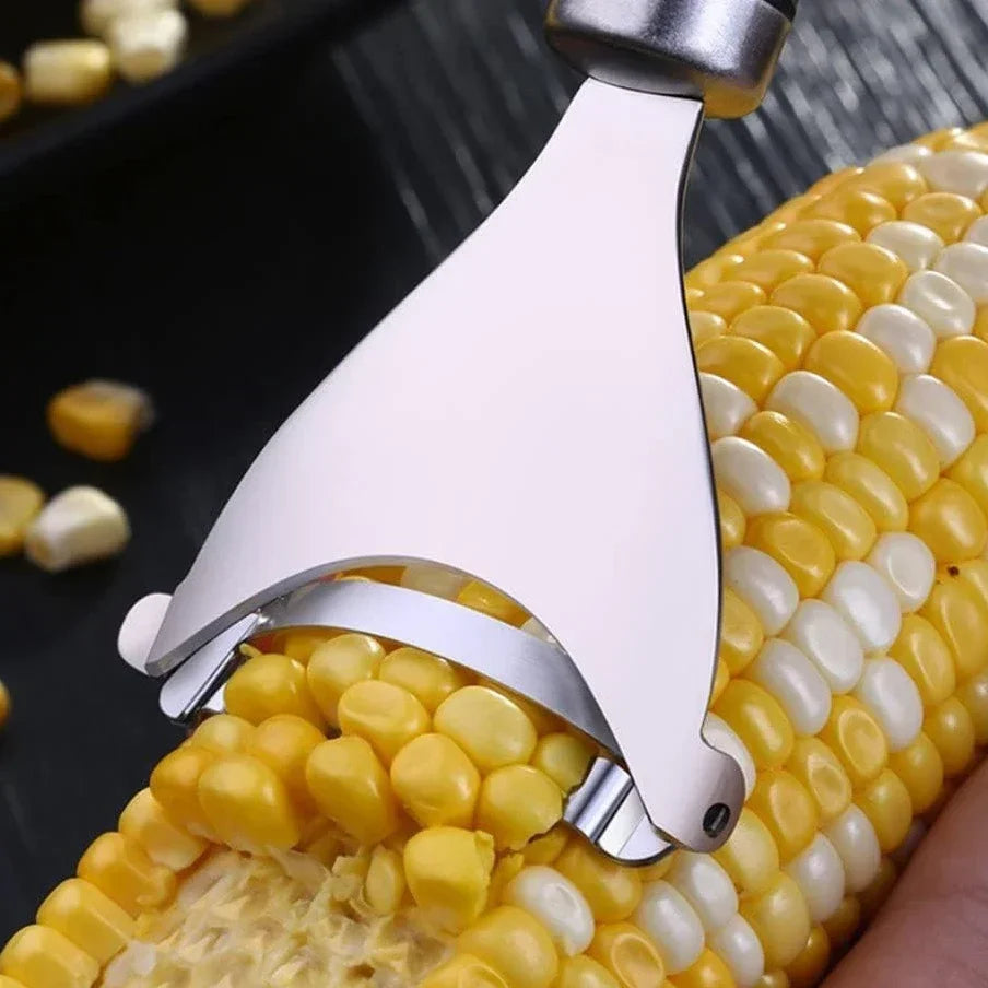 Stainless Steel Corn Peeler & Stripper – Easy Corn Kernel Remover Tool (1–2 Pack Kitchen Gadget)