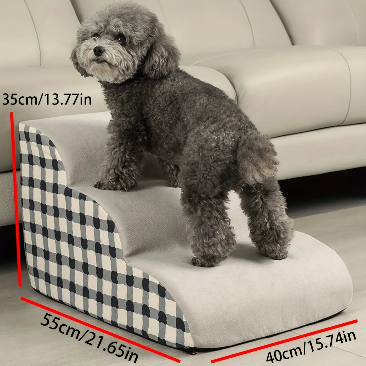Dog Stairs & Ramp – High Density Foam Pet Steps for Bed & Sofa, Non-Slip Ladder for Small & Senior Dogs