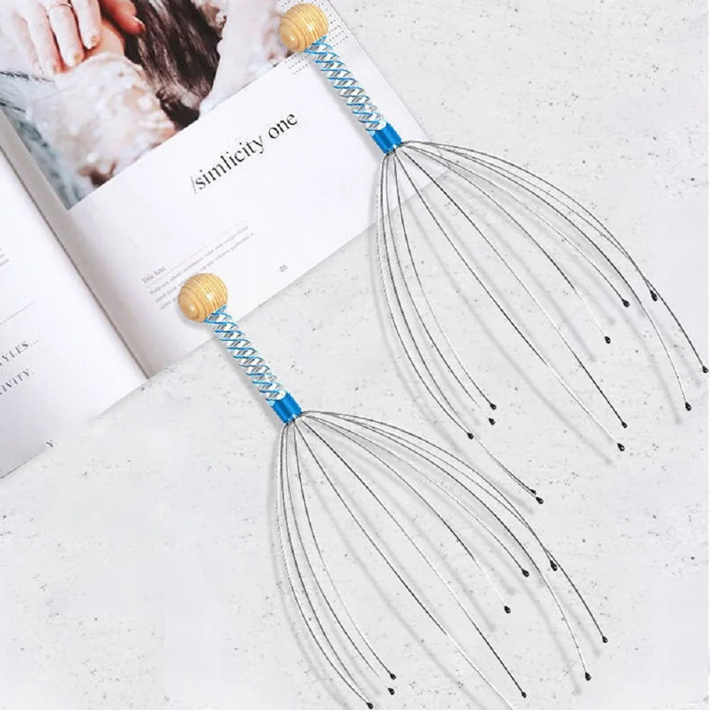 Octopus Head Massager – Stainless Steel Scalp Massager for Deep Relaxation & Stress Relief | Lightweight & Portable