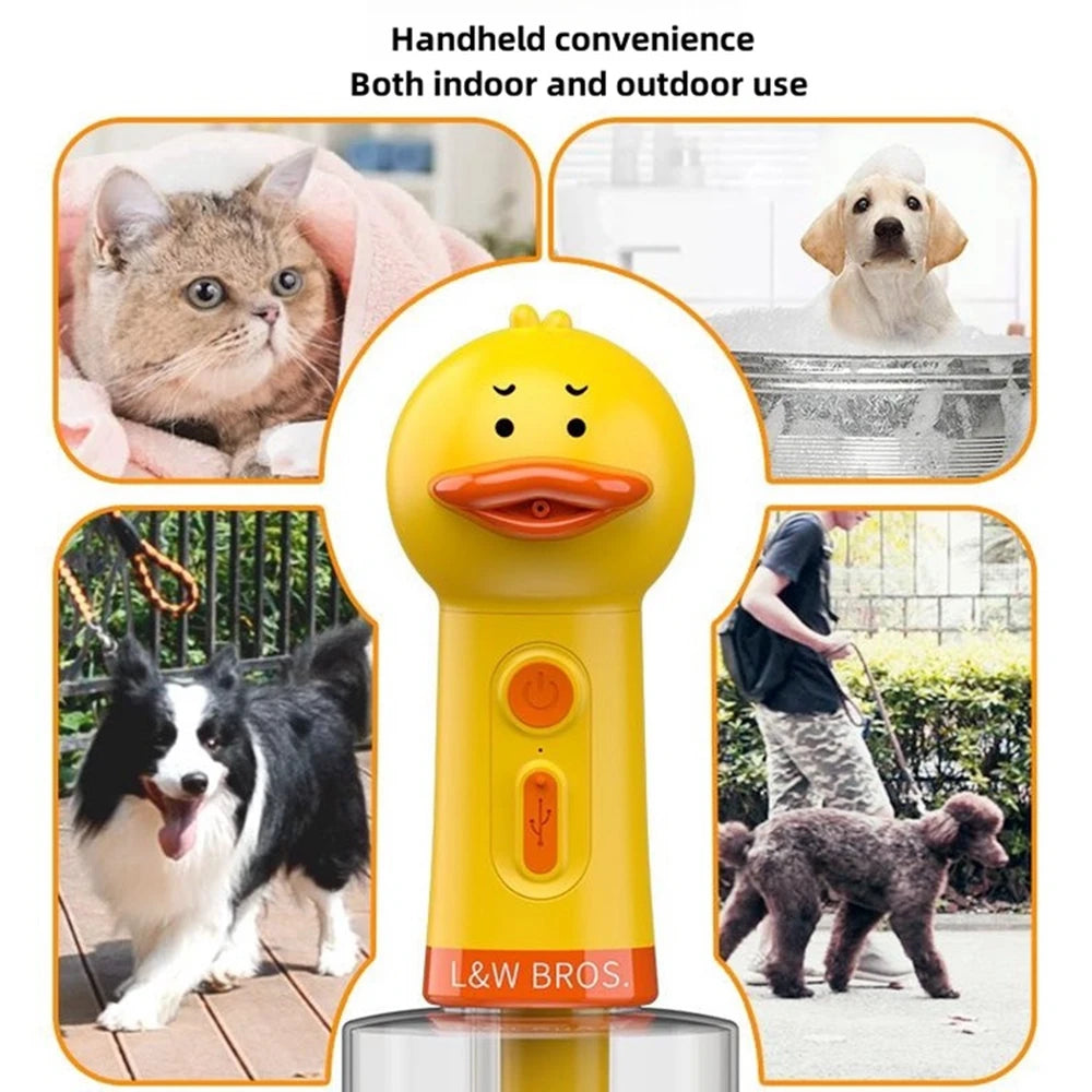 Automatic Pet Foam Dispenser – USB Rechargeable Dog & Cat Bathing Soap Machine (Duck Design)