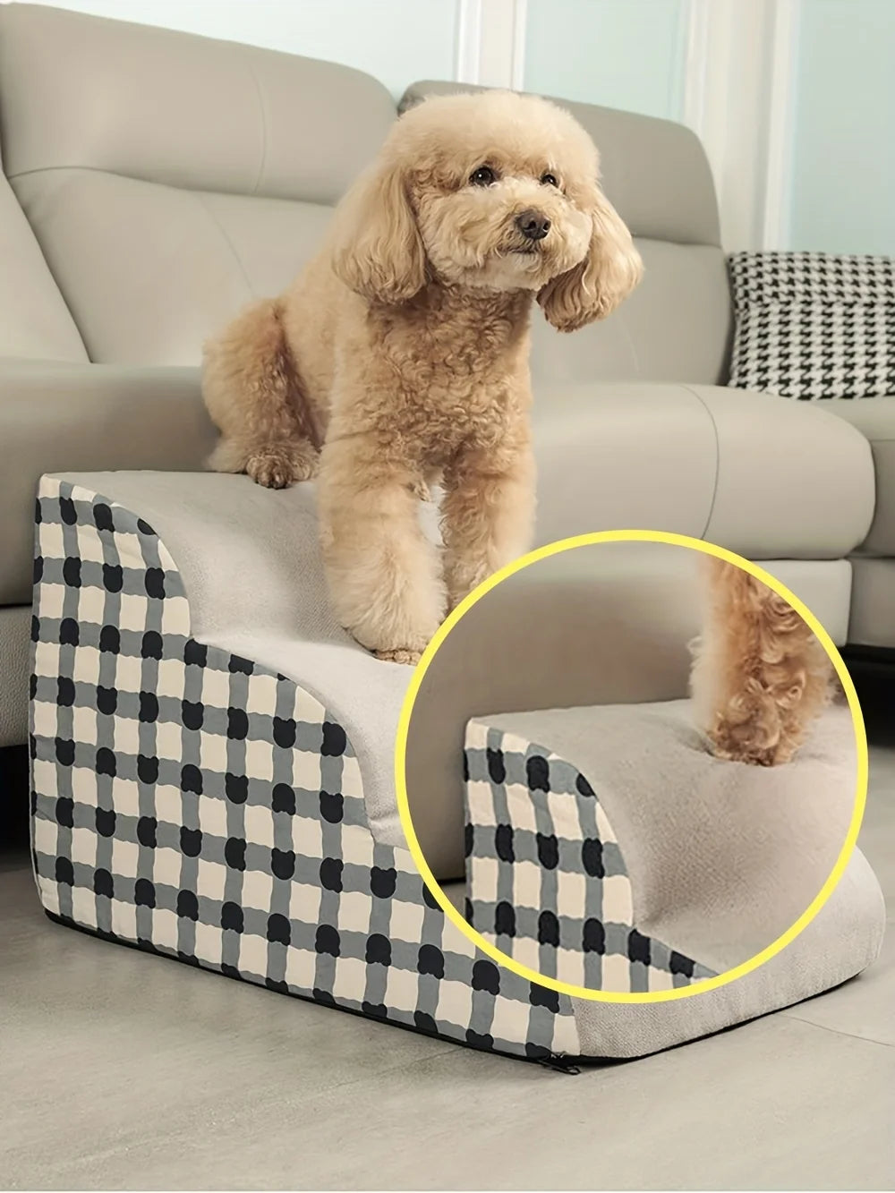 Dog Stairs & Ramp – High Density Foam Pet Steps for Bed & Sofa, Non-Slip Ladder for Small & Senior Dogs