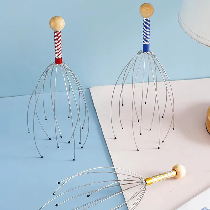 Octopus Head Massager – Stainless Steel Scalp Massager for Deep Relaxation & Stress Relief | Lightweight & Portable