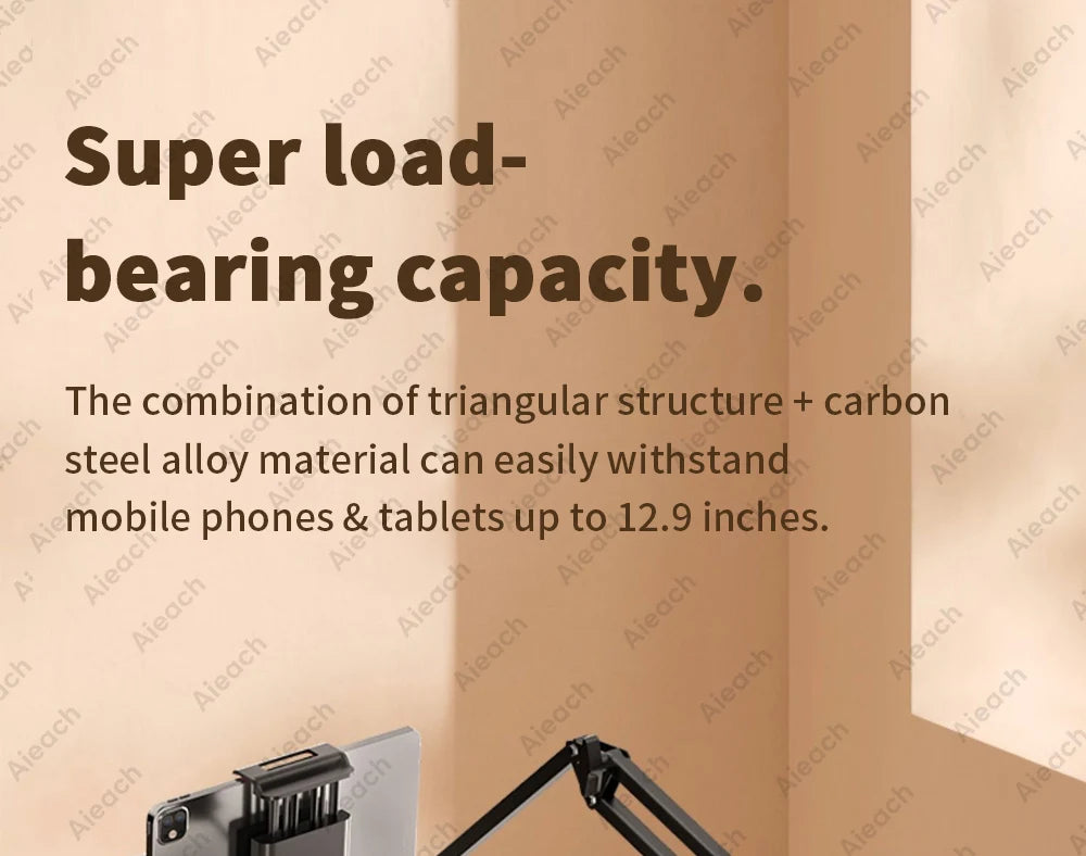 Flexible Lazy Arm Tablet & Phone Holder – Universal 360° Aluminum Mount