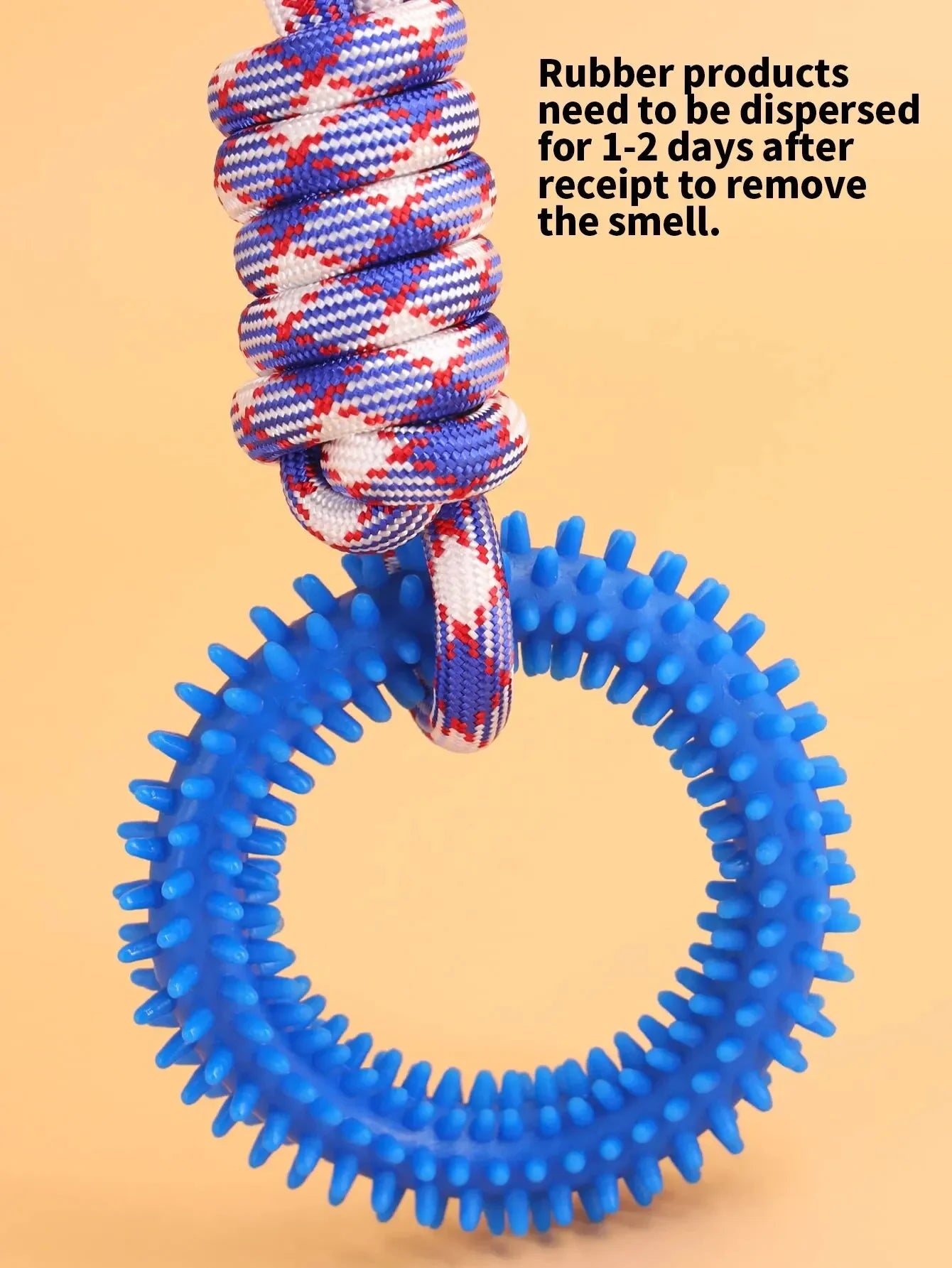Durable Chew-Resistant Dog Rope Toy – Interactive Colorful Knot Rubber Tug Toy for Dogs