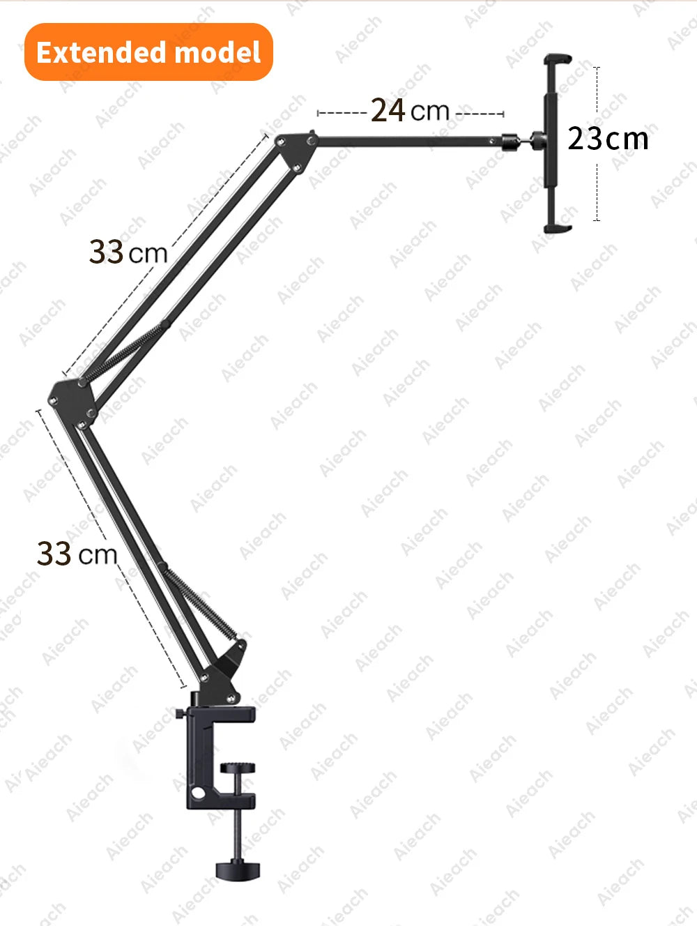 Flexible Lazy Arm Tablet & Phone Holder – Universal 360° Aluminum Mount