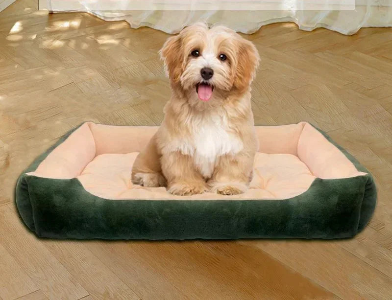 Calming Plush Pet Bed – Deep Sleep Comfort for Dogs & Cats