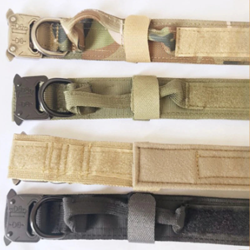 Tactical Dog Collar for Large Dogs – Heavy Duty Adjustable Training Collar with Quick Release Buckle (Medium & Large Breeds)