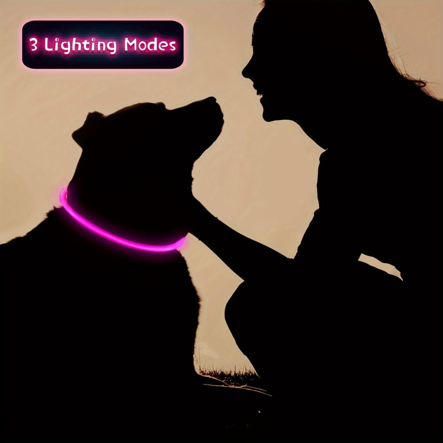 USB Rechargeable LED Dog Collar – Night Safety, Luminous & Anti-Lost Pet Necklace