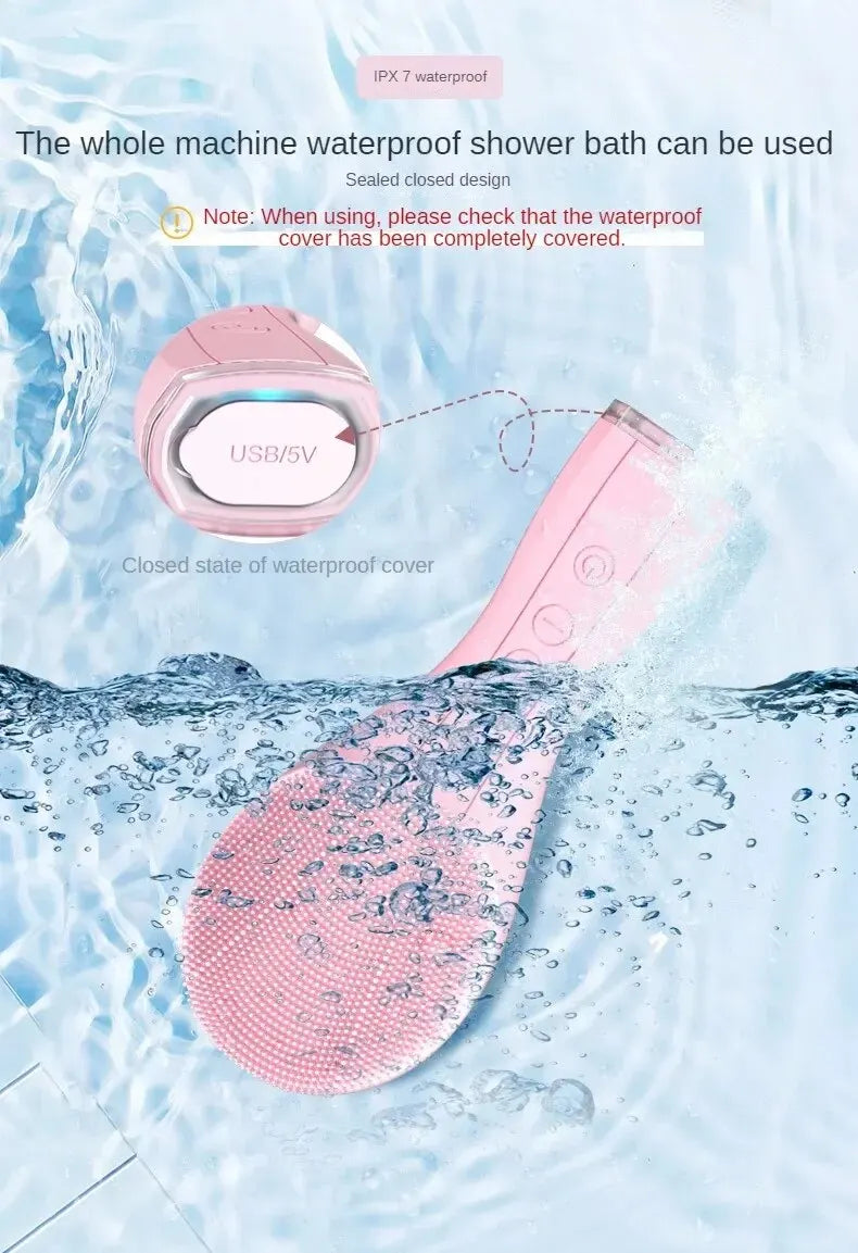 Silicone Facial Cleansing Brush – USB Rechargeable & Waterproof