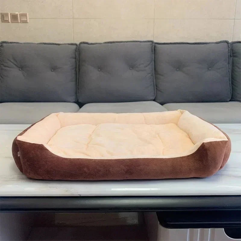 Calming Plush Pet Bed – Deep Sleep Comfort for Dogs & Cats
