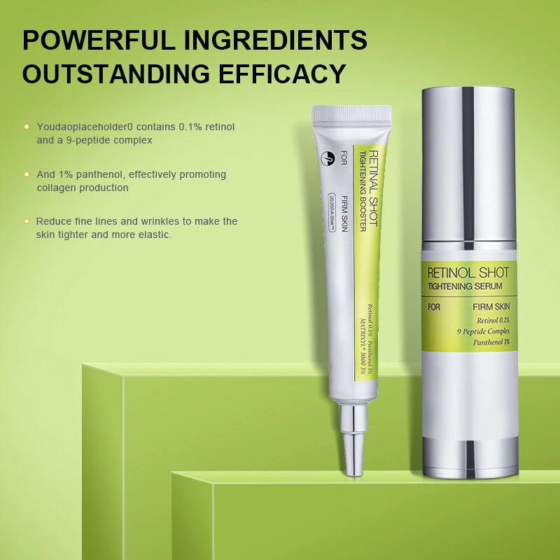 Retinol Face & Eye Care Set – Firming Serum & Eye Cream for Hydration & Smoother Skin