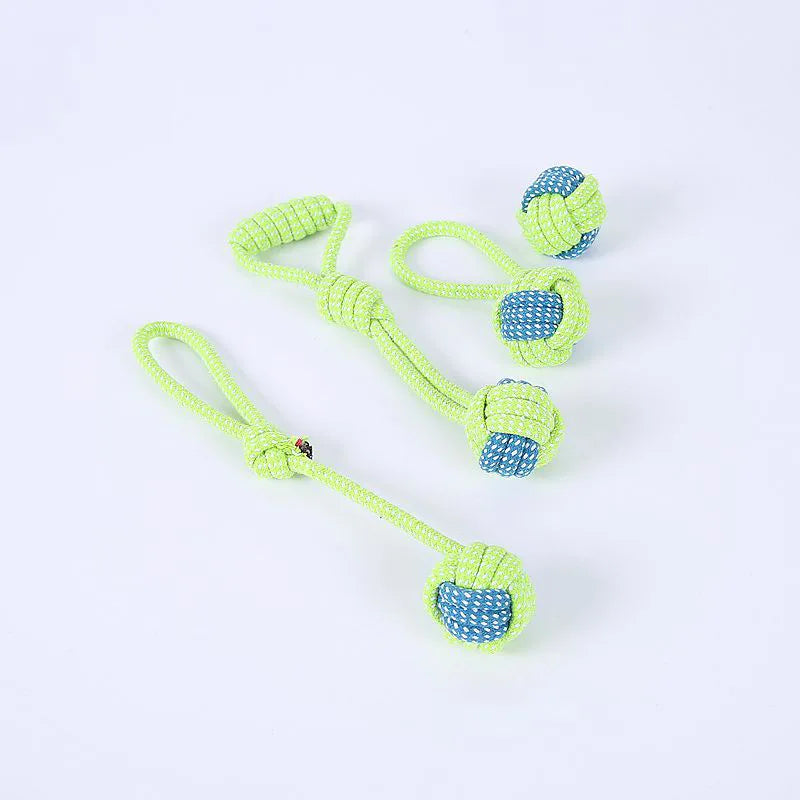 Interactive Cotton Rope Dog Toy – Chew Ball & Teeth Cleaning Toy for Small & Large Dogs