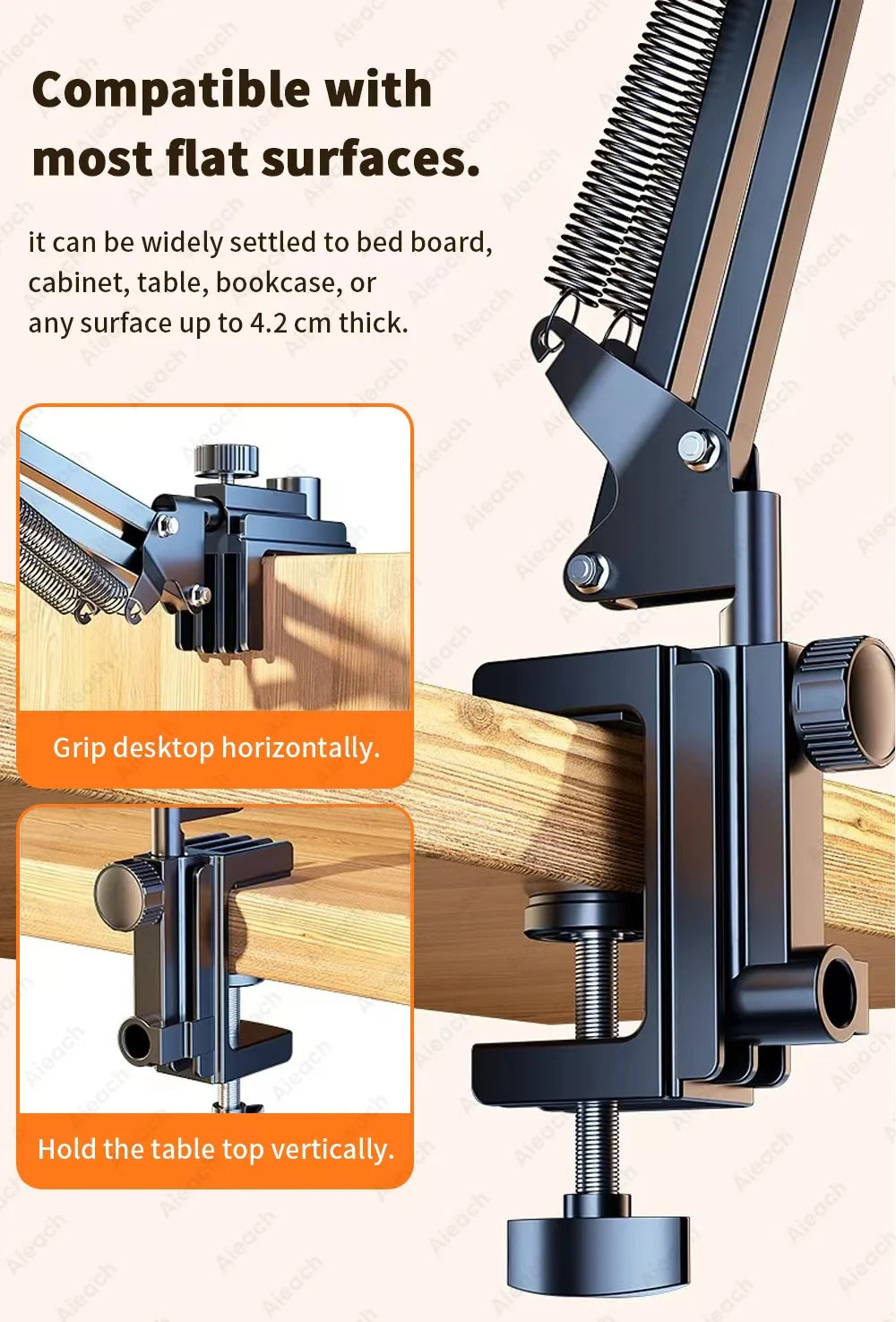 Flexible Lazy Arm Tablet & Phone Holder – Universal 360° Aluminum Mount